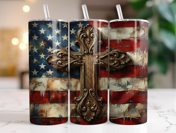 American Flag Cross Faith Tumbler Wrap Review