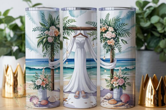 Beach Wedding Dress 20oz Tumbler Wrap Review