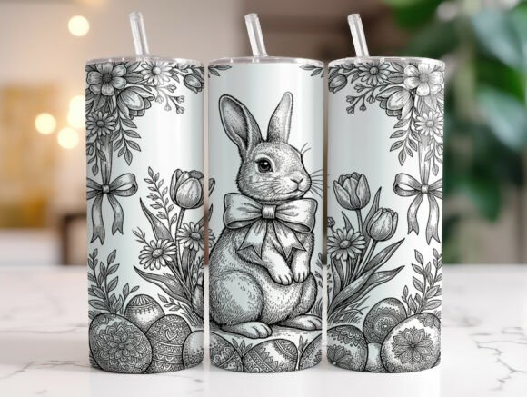 Black and White Easter Bunny Tumbler Review
