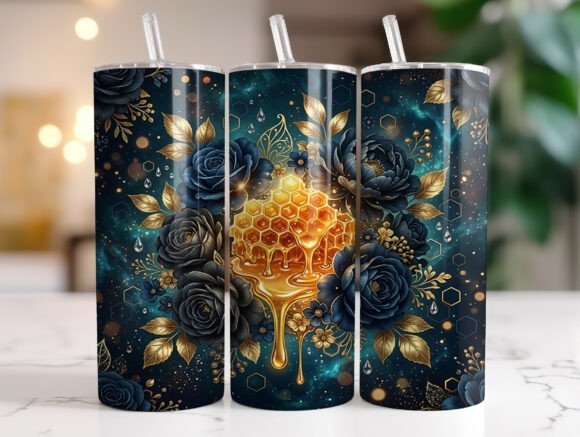 Blue Rose Floral Honeycomb Tumbler Wrap Review