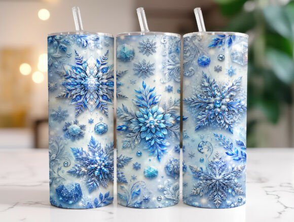 Blue Snowflake Winter Tumbler Wrap Review