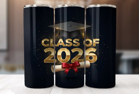 Class of 2026 Gold Graduation Tumbler