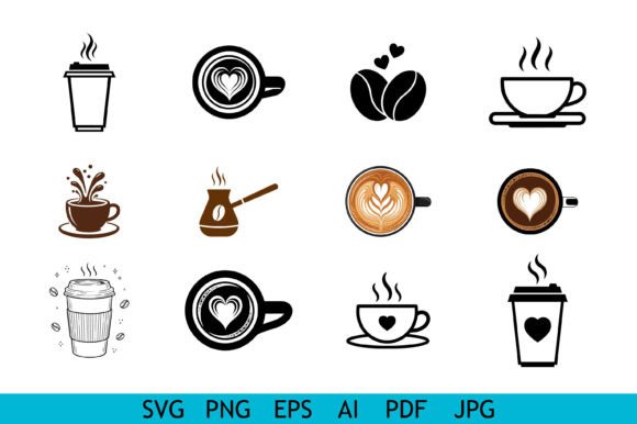 Coffee Cup Latte Art Icons Review