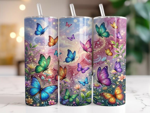 Colorful Butterfly Fantasy Tumbler Wrap Review