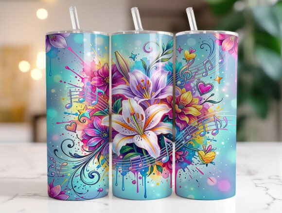 Colorful Lily Music Notes Tumbler Wrap Review
