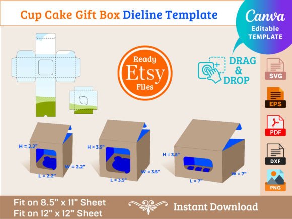 Cup Cake Gift Box Template Embroidery Review