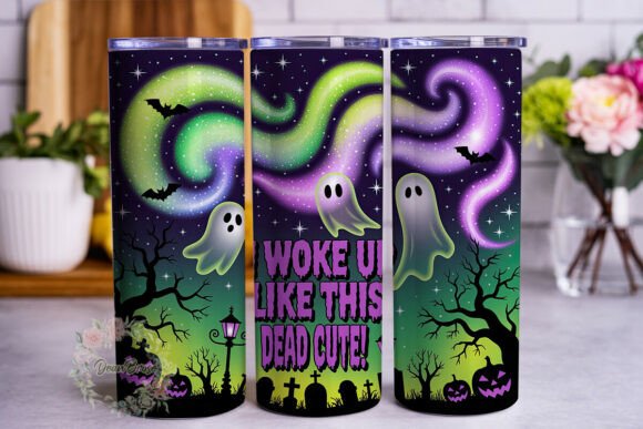 Dead Cute Ghost Halloween Tumbler Wrap Review