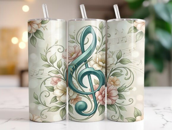 Elegant Floral Music Sheet Tumbler Wrap Review