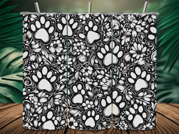 Floral Paw Print Pattern Tumbler Review