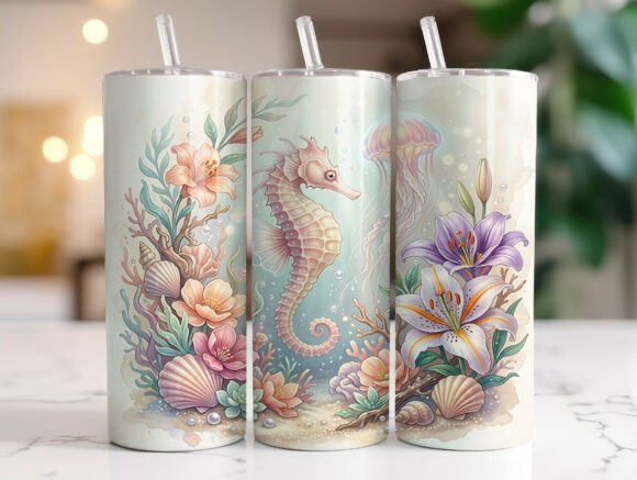 Floral Seahorse Ocean Tumbler Wrap Review