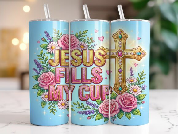 Jesus Fills My Cup Floral Cross Tumbler Review