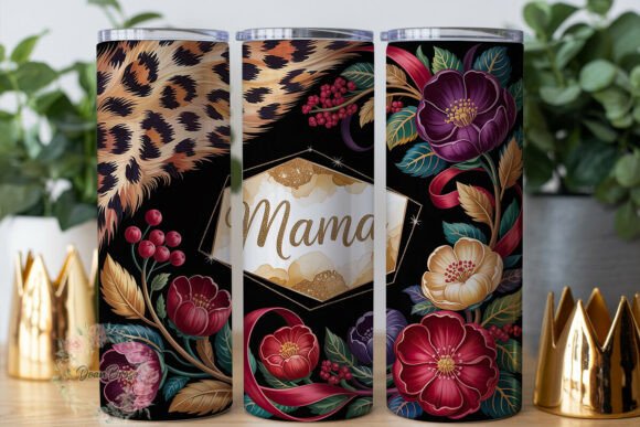 Luxury Floral Mama Tumbler Wrap PNG Review