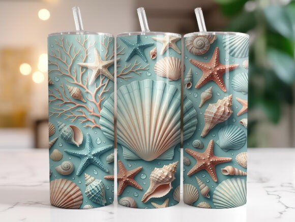 Ocean Seashell Starfish Coral Tumbler Review