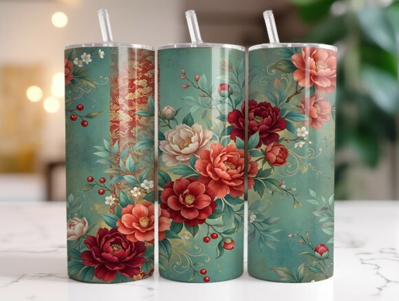 Oriental Peony Flower 20oz Tumbler Wrap Review