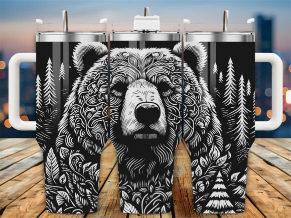 Ornate Floral Bear 40oz Tumbler Review