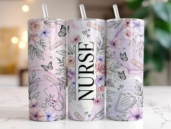 Pastel Nurse Floral Tumbler Wrap Review