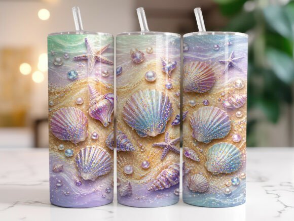Pastel Seashell Starfish Tumbler Wrap Review
