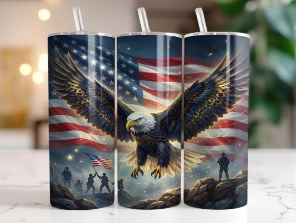 Patriotic Eagle USA Flag Tumbler Wrap Review