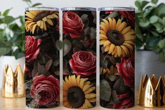 Red Roses Yellow Sunflowers Tumbler Wrap Review