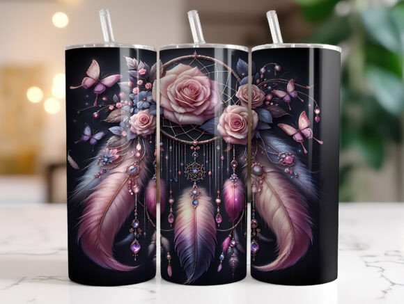 Rose Floral Dreamcatcher Tumbler Wrap Review
