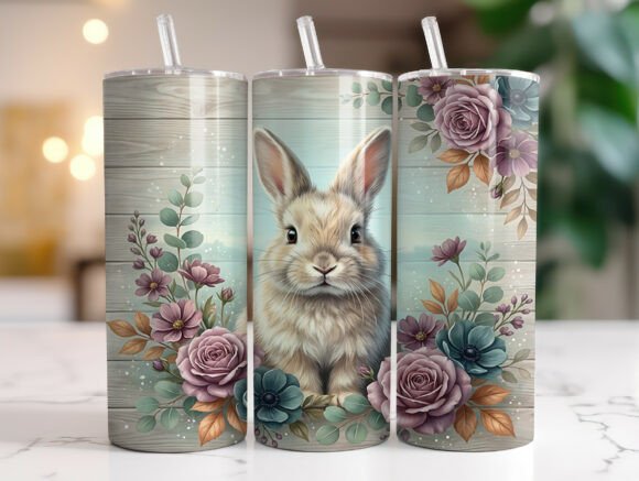 Rustic Spring Floral Bunny 20oz Tumbler Review