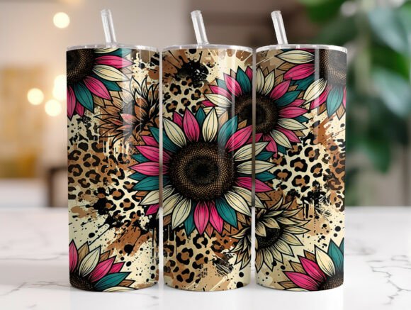 Sunflower Leopard Print Grunge Tumbler Review