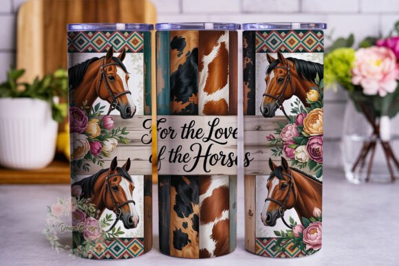 Teal Western Horse 20oz Tumbler Wrap Review