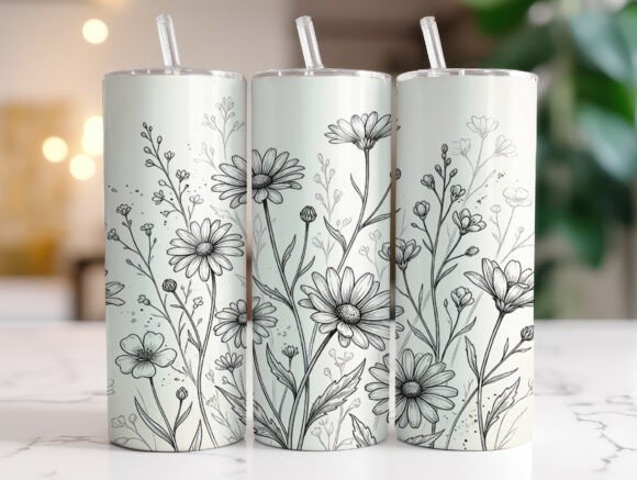 Wildflower Daisy Line Art 20oz Tumbler Review